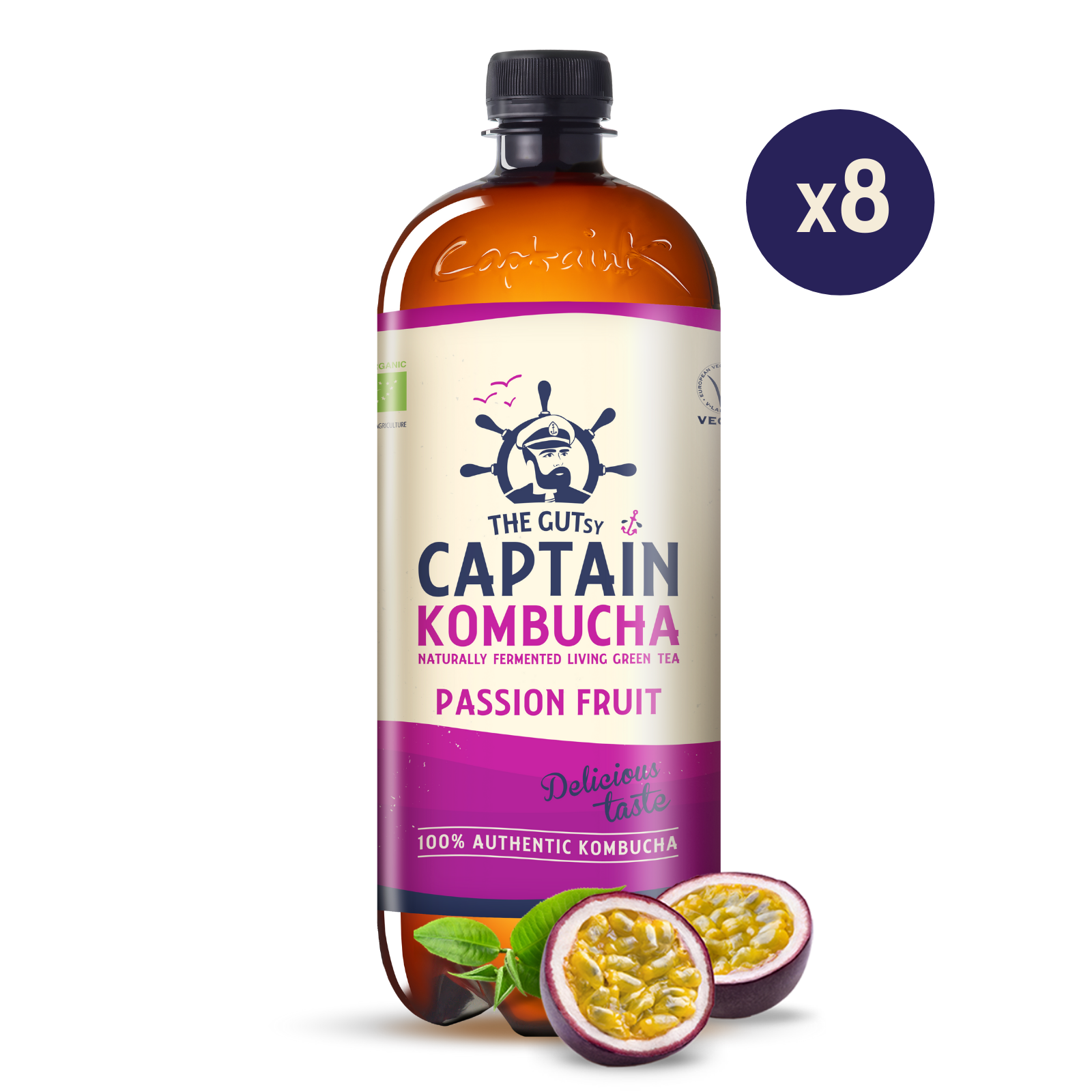 GUTsy Captain Kombucha - Frutto della passione 8 x 1L