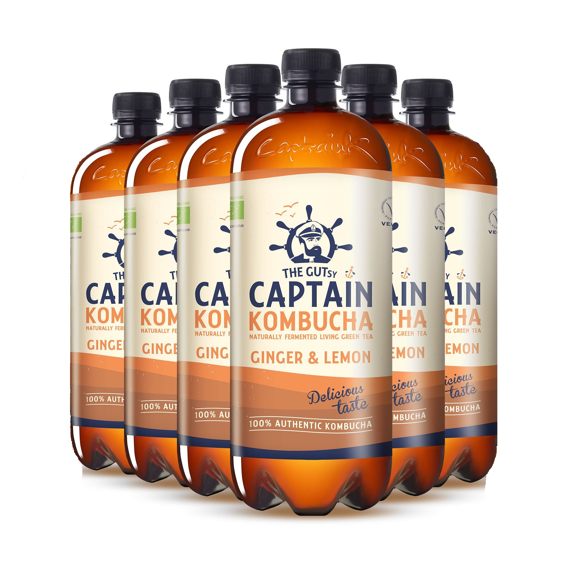 GUTsy Captain Kombucha - Zenzero e Limone 6 x 1L