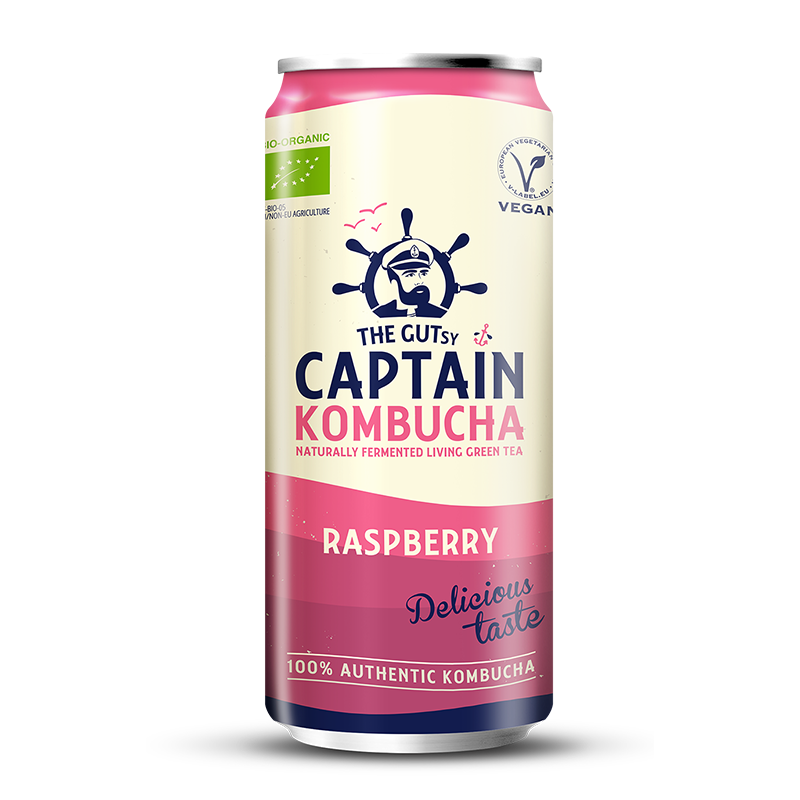GUTsy Captain Kombucha - Lamponi LATTINE 20 x 250ml