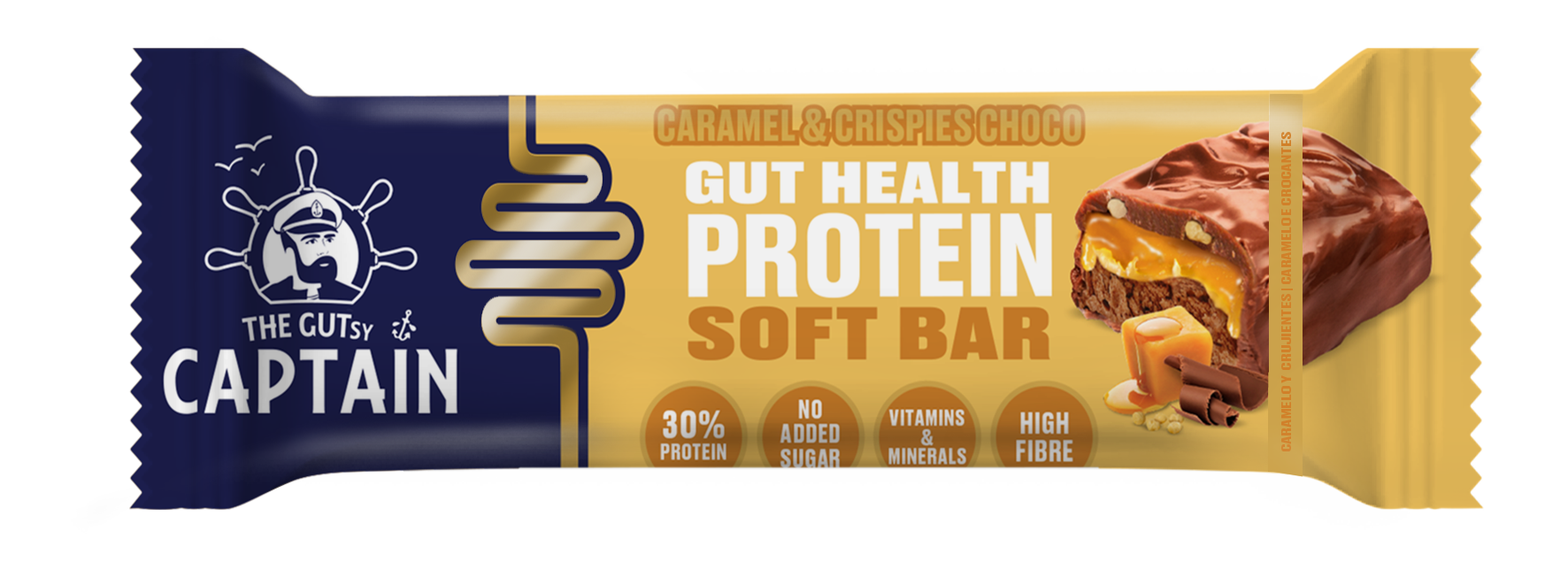 Gutsy Captain Mixbox di Barrette Morbide Proteiche per la Salute Intestinale - 6 x 50g