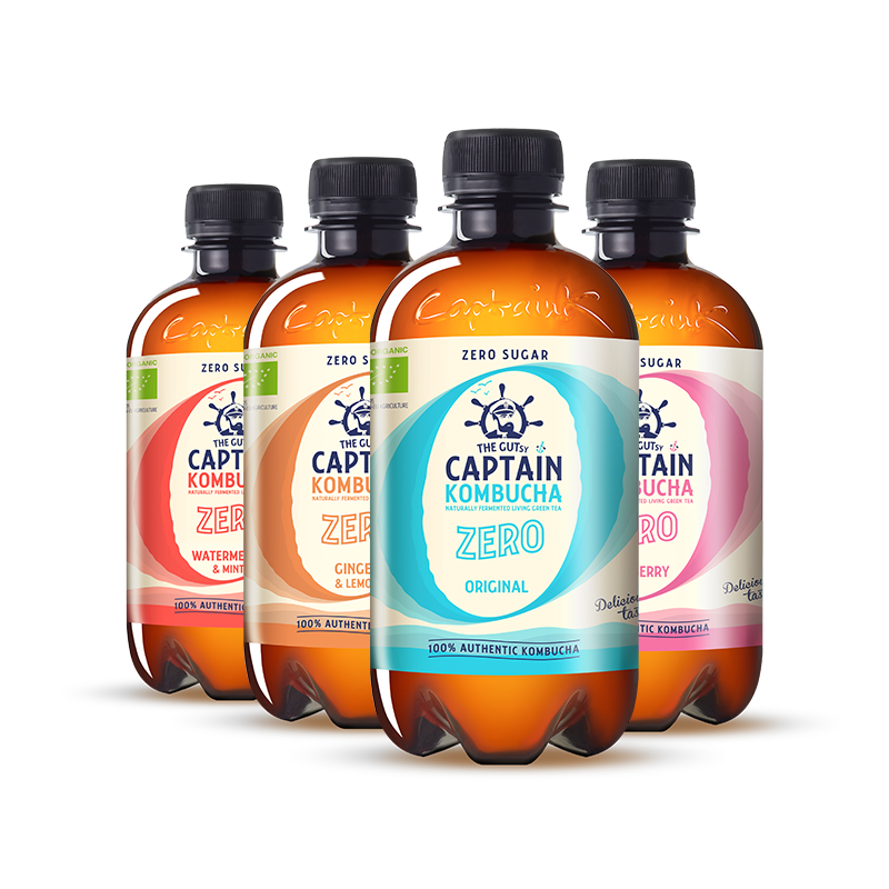 GUTsy Captain Kombucha Zero - Confezione prova 4 x 400ml