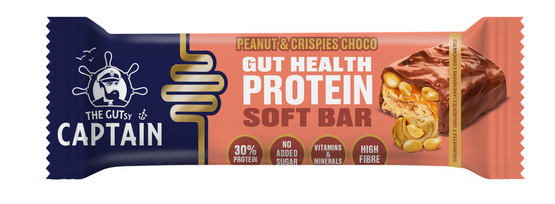 Gutsy Captain Mixbox di Barrette Morbide Proteiche per la Salute Intestinale - 6 x 50g