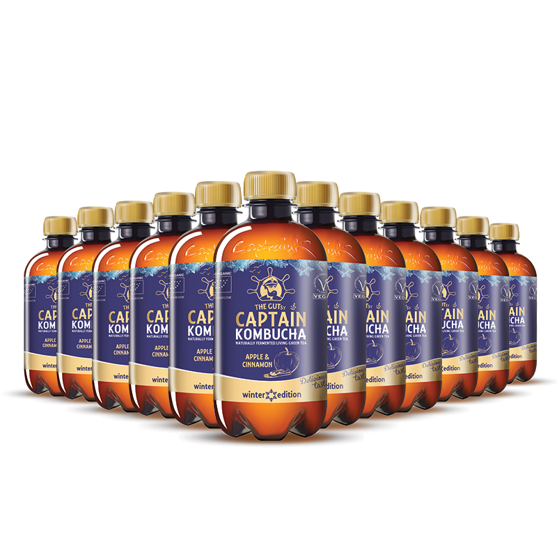 GUTsy Captain Kombucha - Mela e Cannella - 12 x 400ml