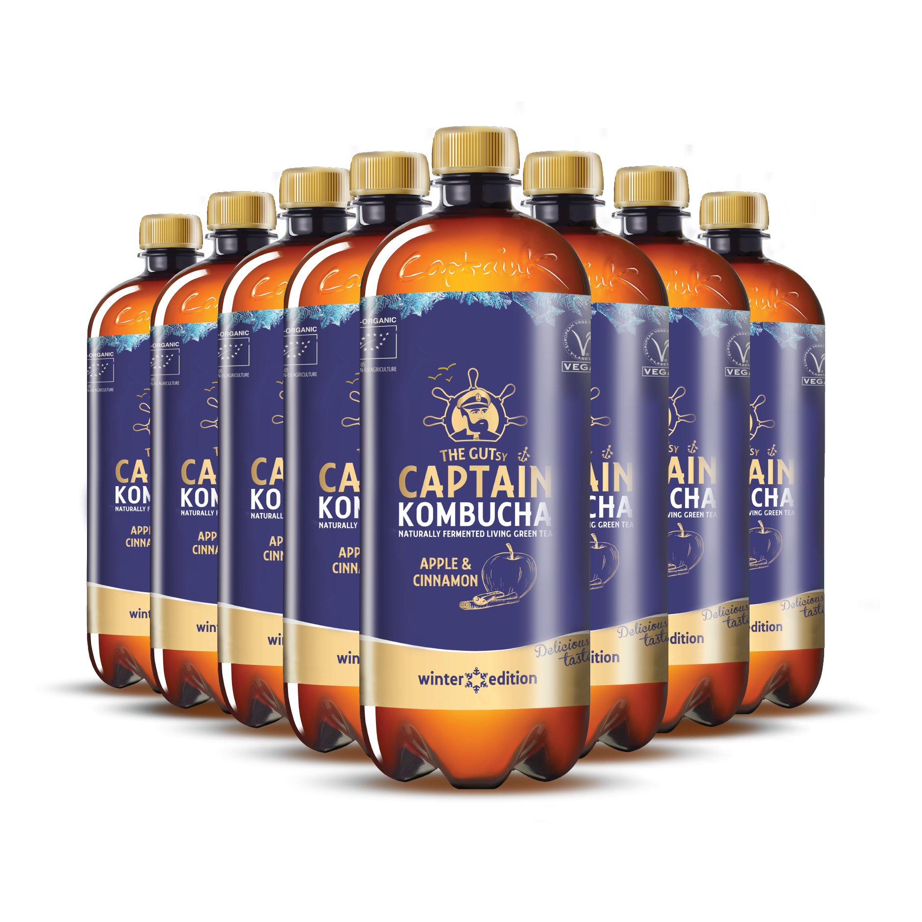 GUTsy Captain Kombucha - Mela e Cannella - Edizione Invernale 8 x 1L